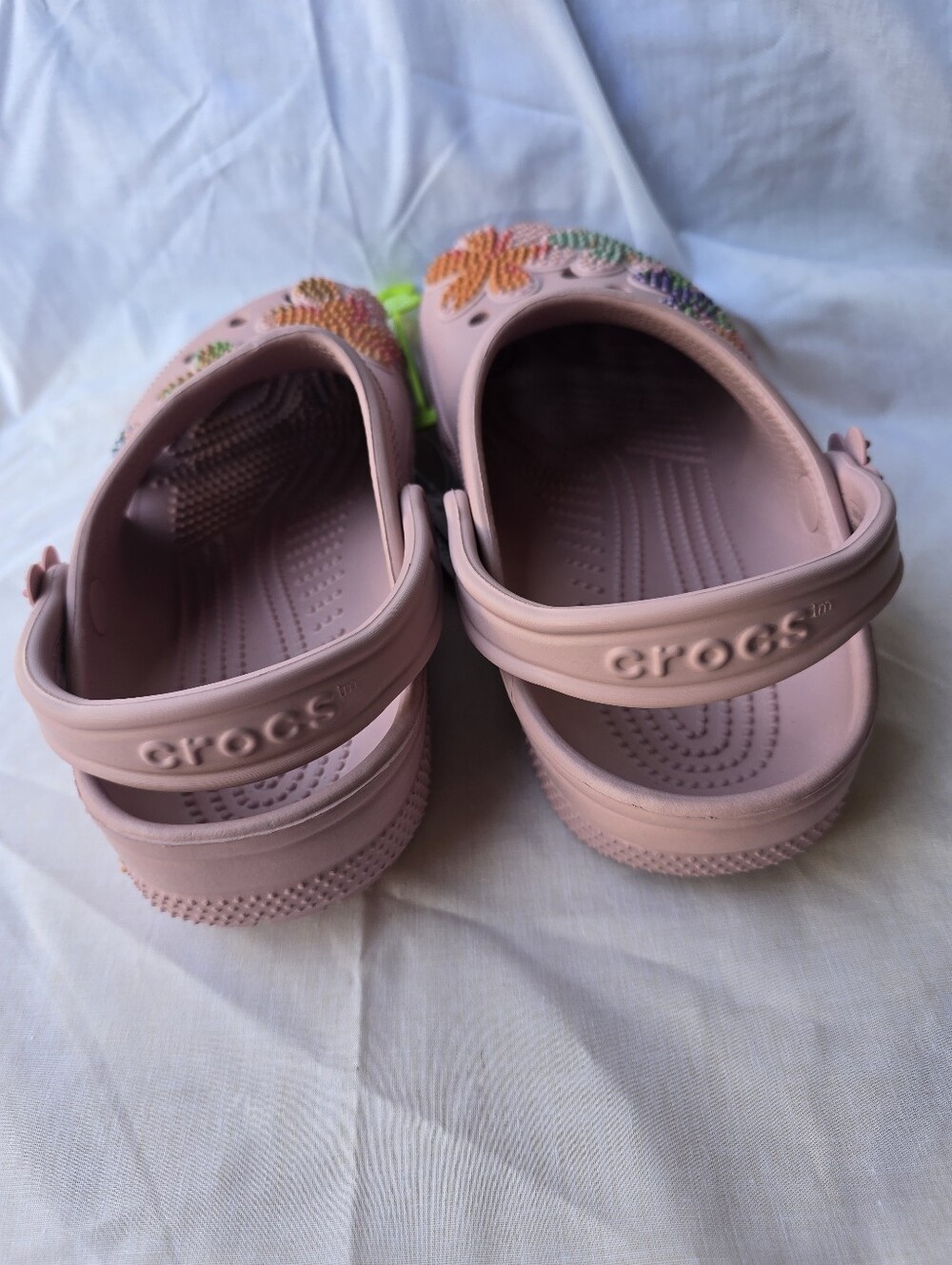 CROCS Pink Floral-Embellished Classic Clog - Picture 6 of 15
